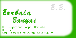 borbala banyai business card
